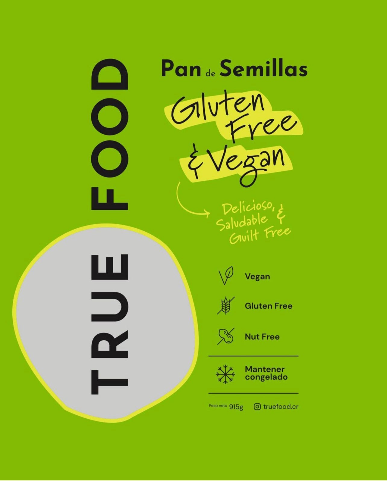 Pan cuadrado semillas GF True food Vegano