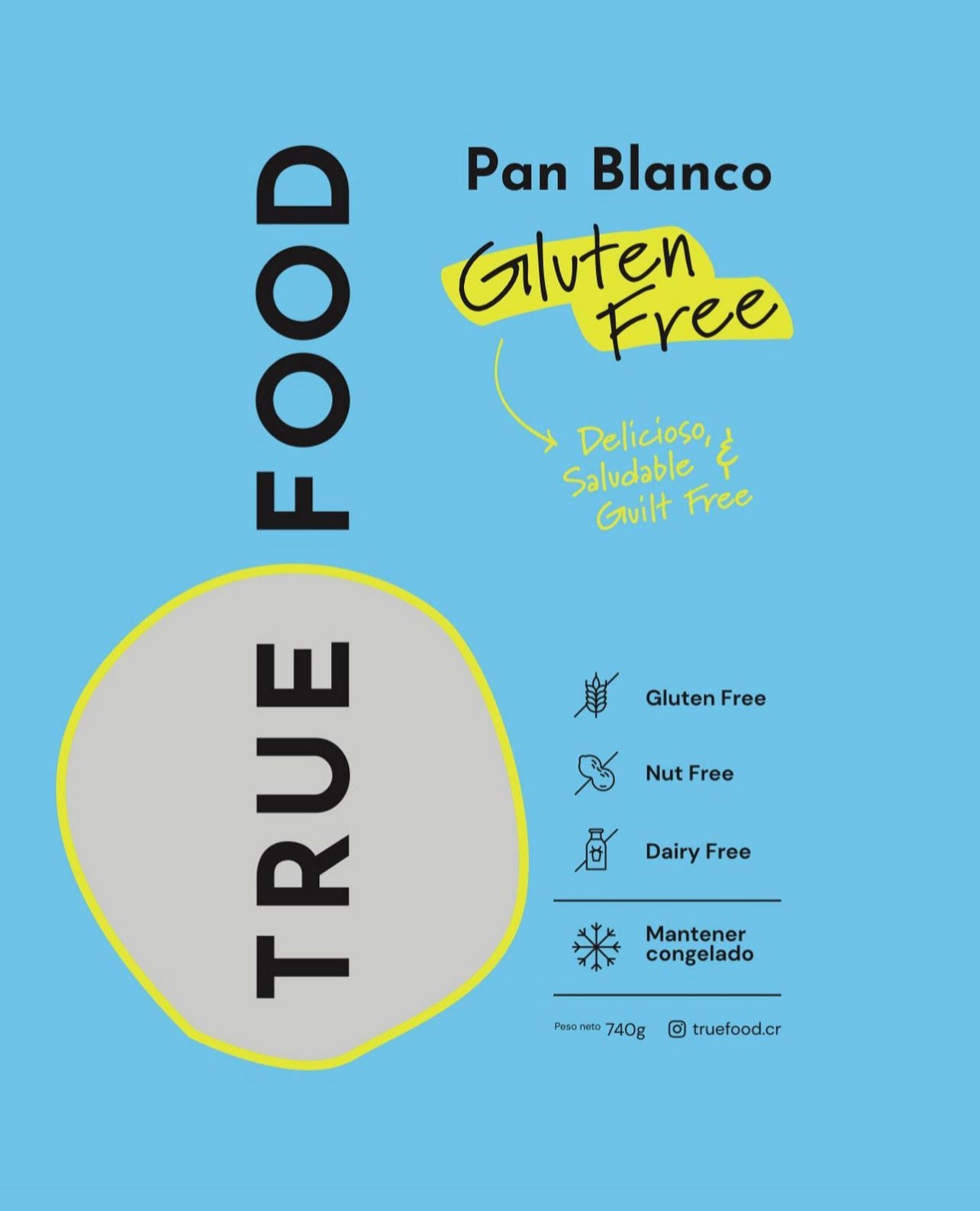 Pan cuadrado artesanal blanco GF True food