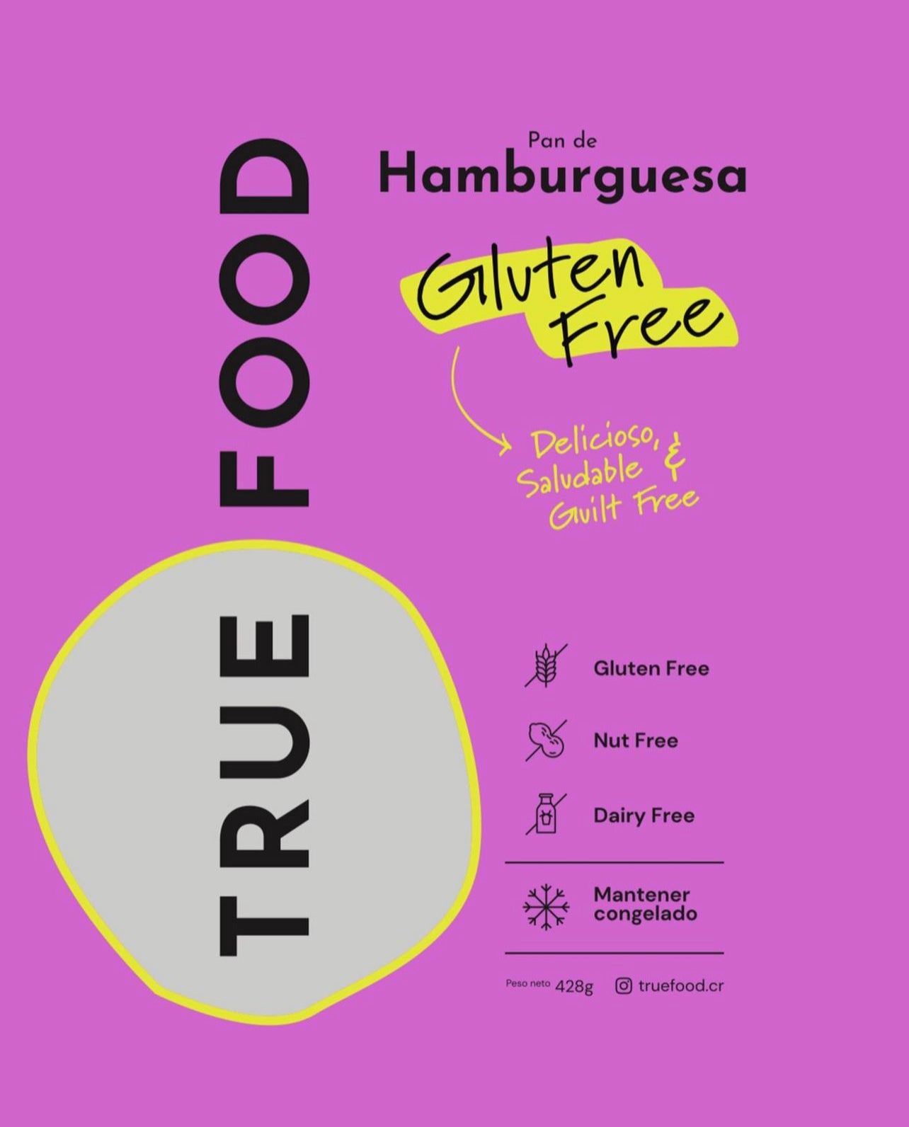 Pan para hamburguesa GF True food