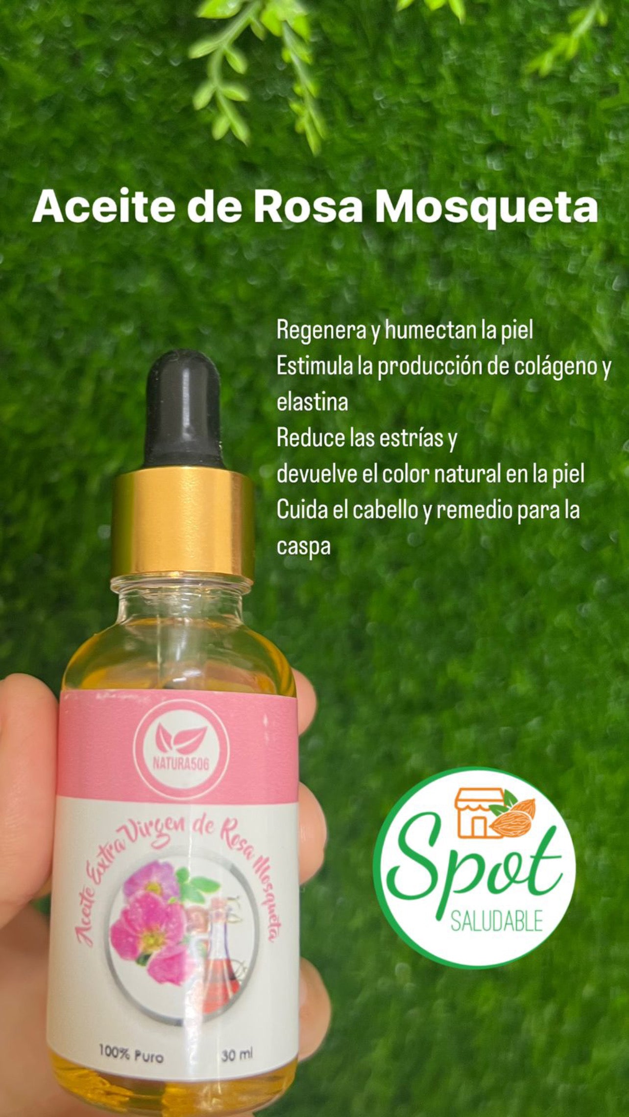 Aceite extra virgen de Rosa Mosqueta 30ml Natura 506