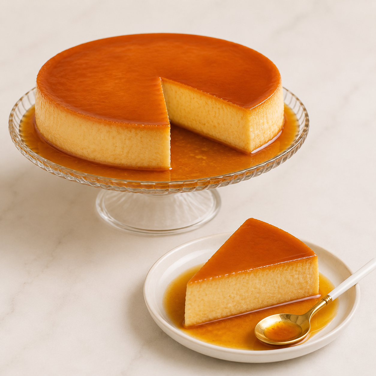 Flan de queso porción Kpan