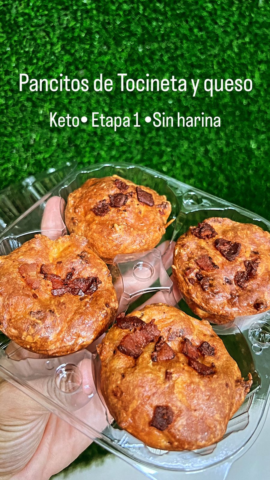 Pancitos de tocineta y queso keto etapa 1 Kpan