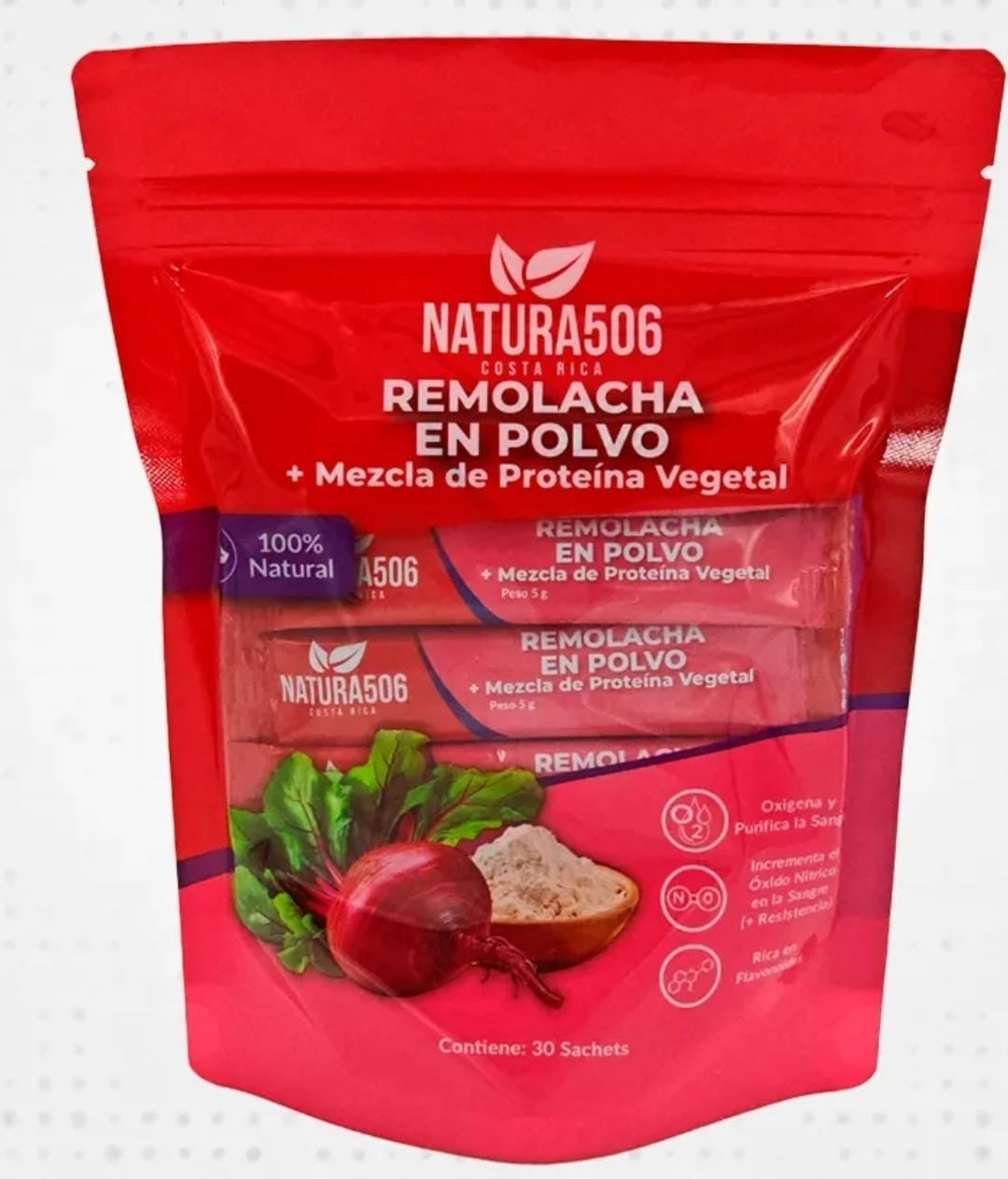 Remolacha en polvo +proteína vegetal 30uds Natura 506