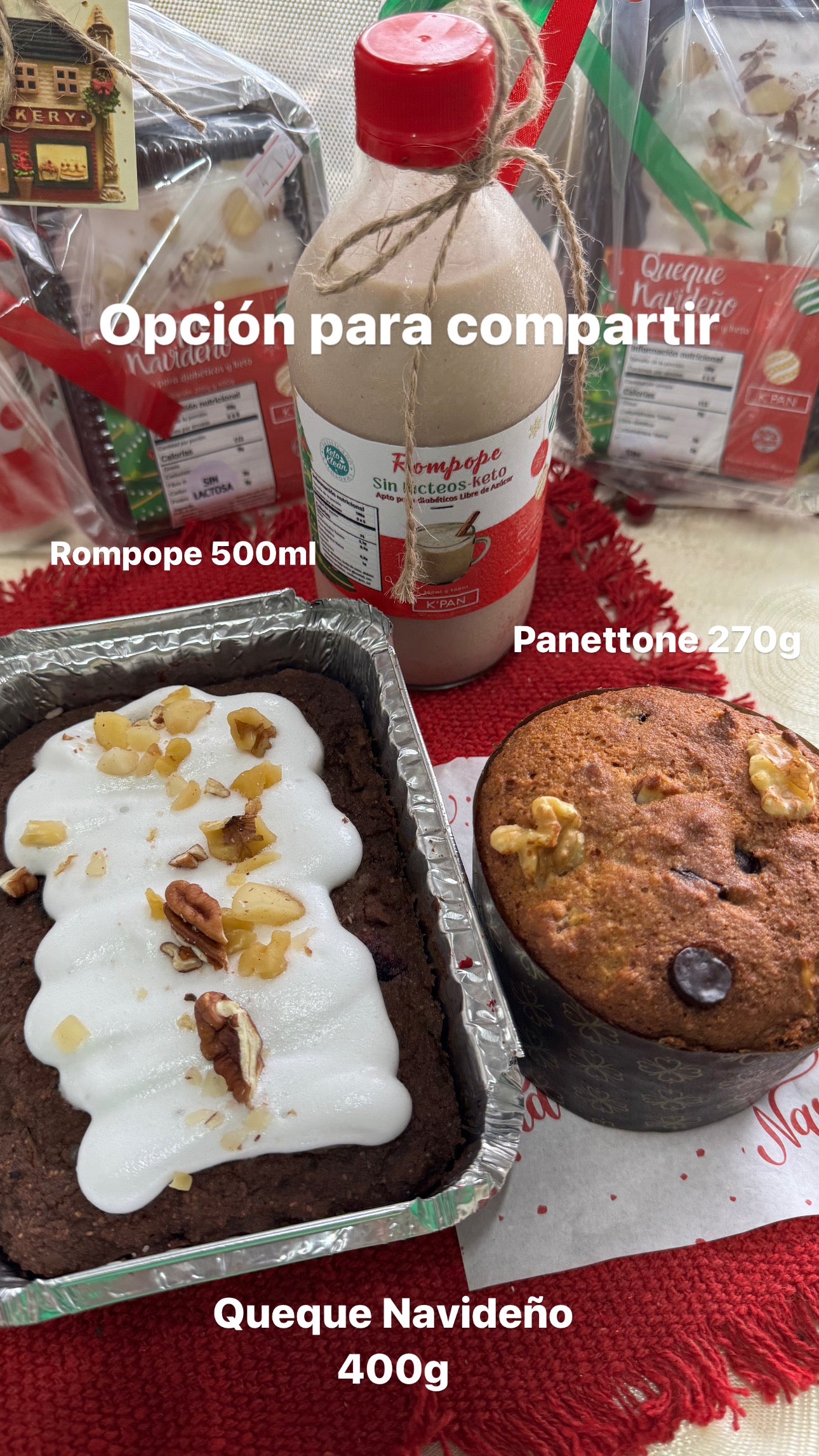 Pack Navideño Keto Kpan para compartir