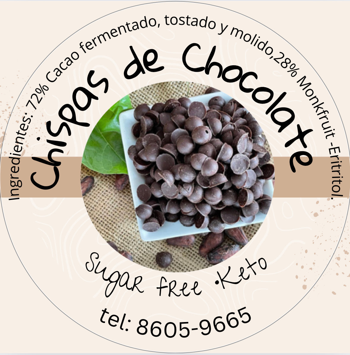 Chispas de chocolate 72% Keto 130g