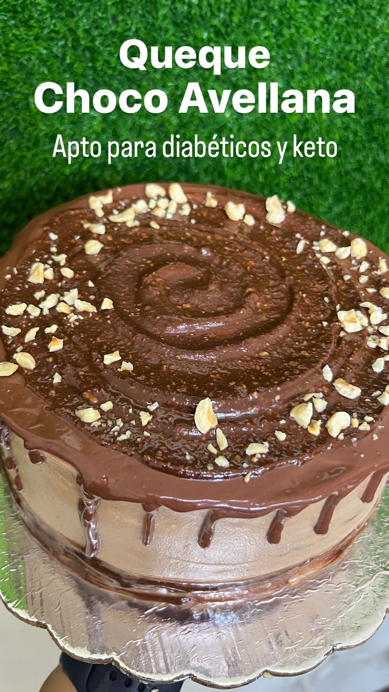 Porción Pastel de Choco Avellana (Nutella Keto)