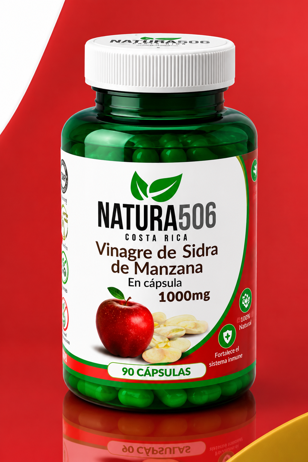 Cápsulas de vinagre de sidra de manzana 1000mg. Natura 506