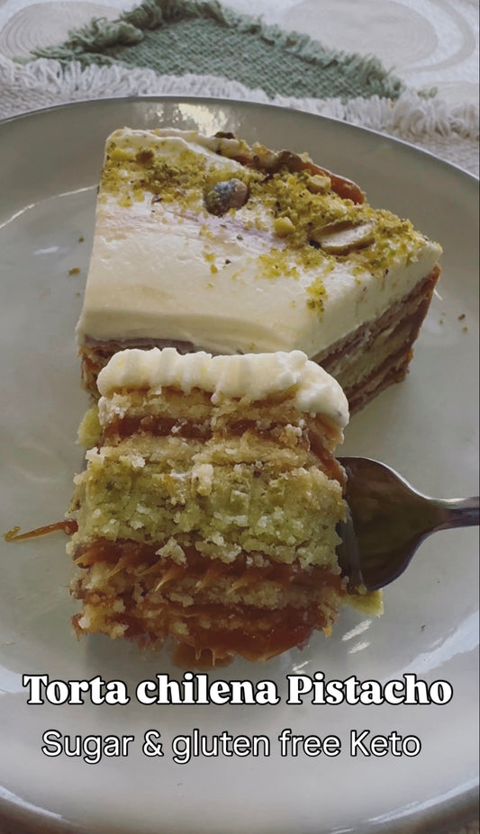 Torta Chilena Pistacho Keto GF
