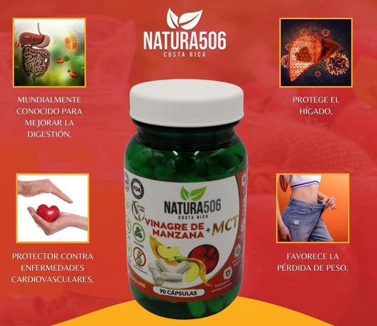 Cápsulas de vinagre de manzana +MCT Natura 506