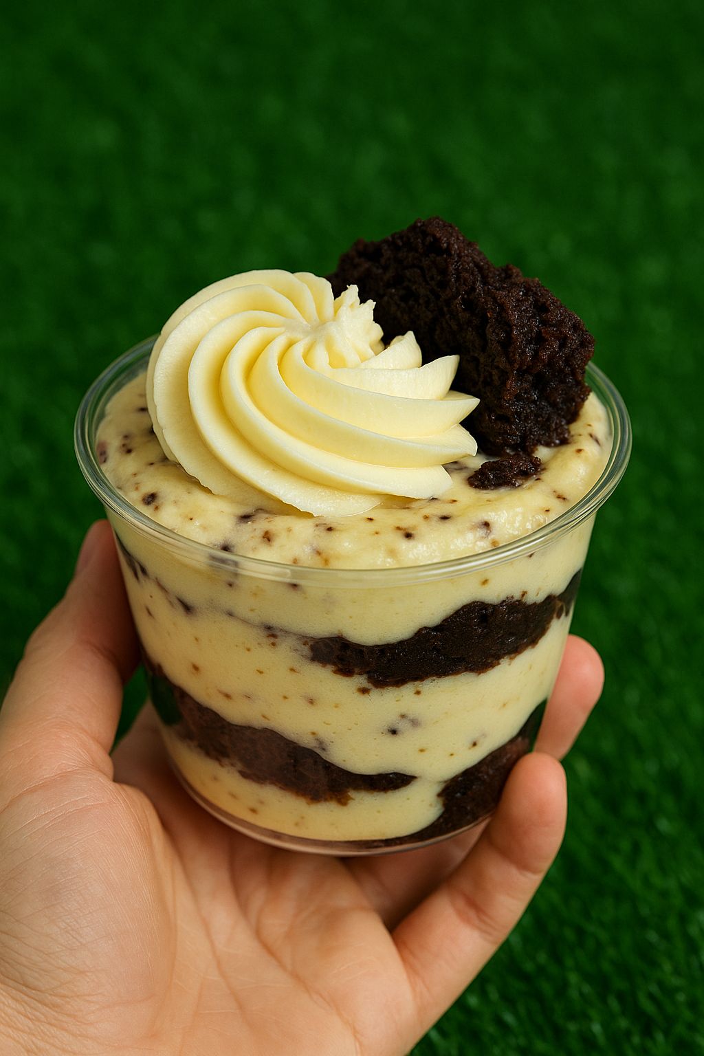 Mousse cookies and cream