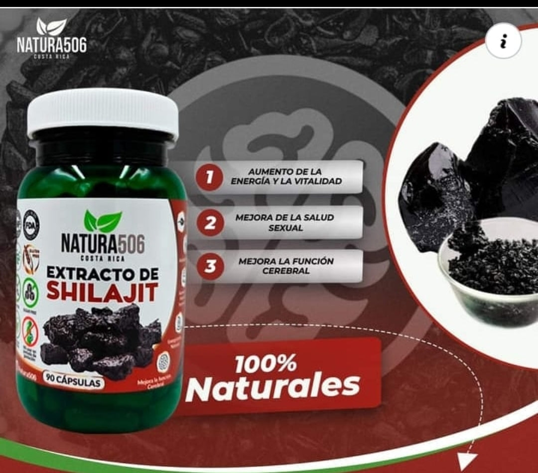 Cápsulas de extracto Shilajit Natura 506